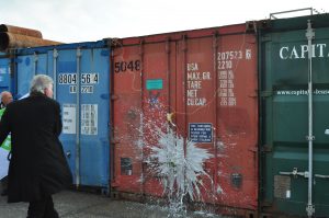 Zegening container voor verscheping 13 oktober 2016